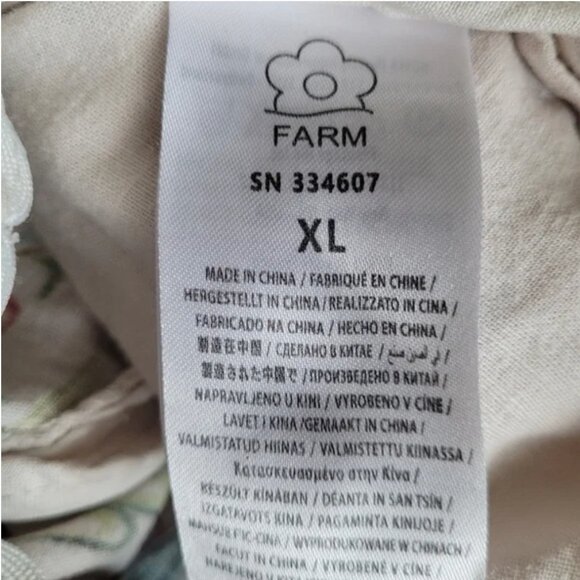 Farm Rio Insects Linen Blend Side Pockets Romper size XL - Picture 8 of 8